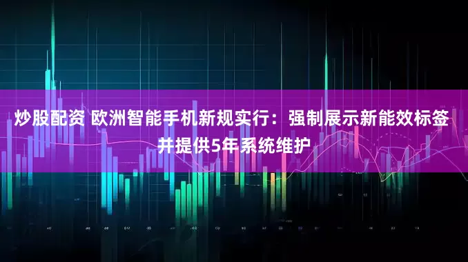 炒股配资 欧洲智能手机新规实行：强制展示新能效标签 并提供5年系统维护